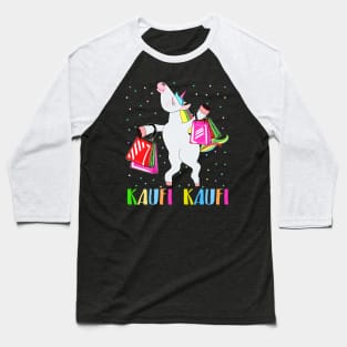 Kaufi Kaufi Shopping Einhorn Witzig Einkaufen Baseball T-Shirt